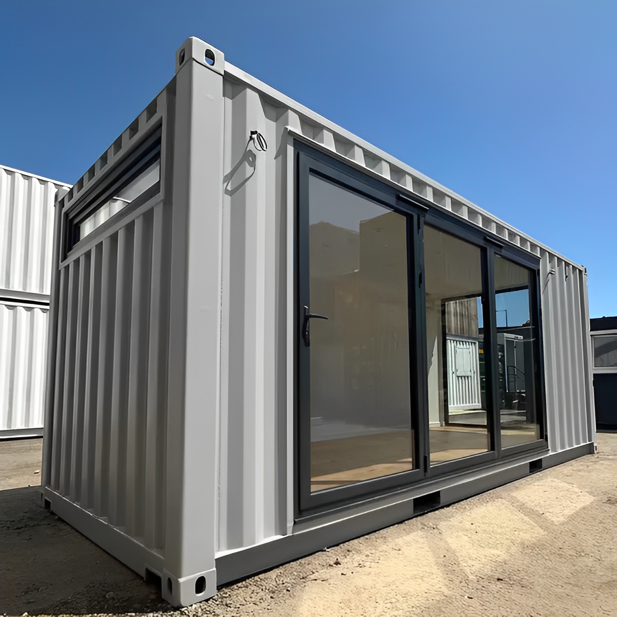 20ft x 8ft Custom Shipping Container Converted Office | Portable Building | Garden Office - M-W Containers