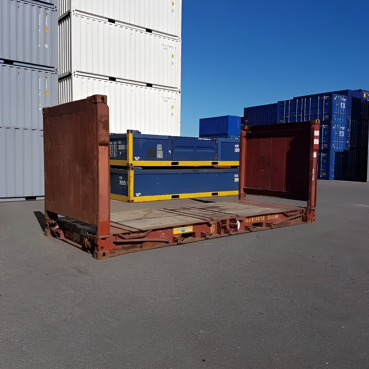20Ft X 8Ft Used Flat Rack Shipping Containers - Top Quality