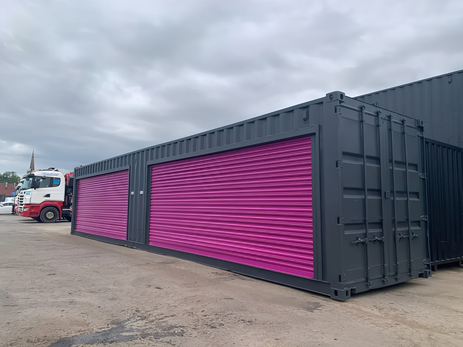 40Ft x 8Ft Shipping Container With Double Roll-Up Doors - M-W Containers