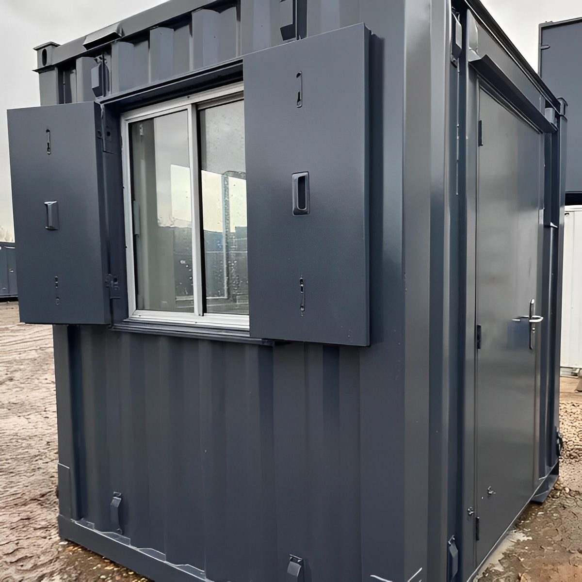 7Ft x 7Ft Shipping Container Office | Portable Building | Anti-Vandal Building - M-W Containers
