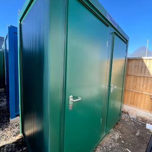 8Ft x 5Ft Double Mains Toilet 1+1 (Green) - M-W Containers