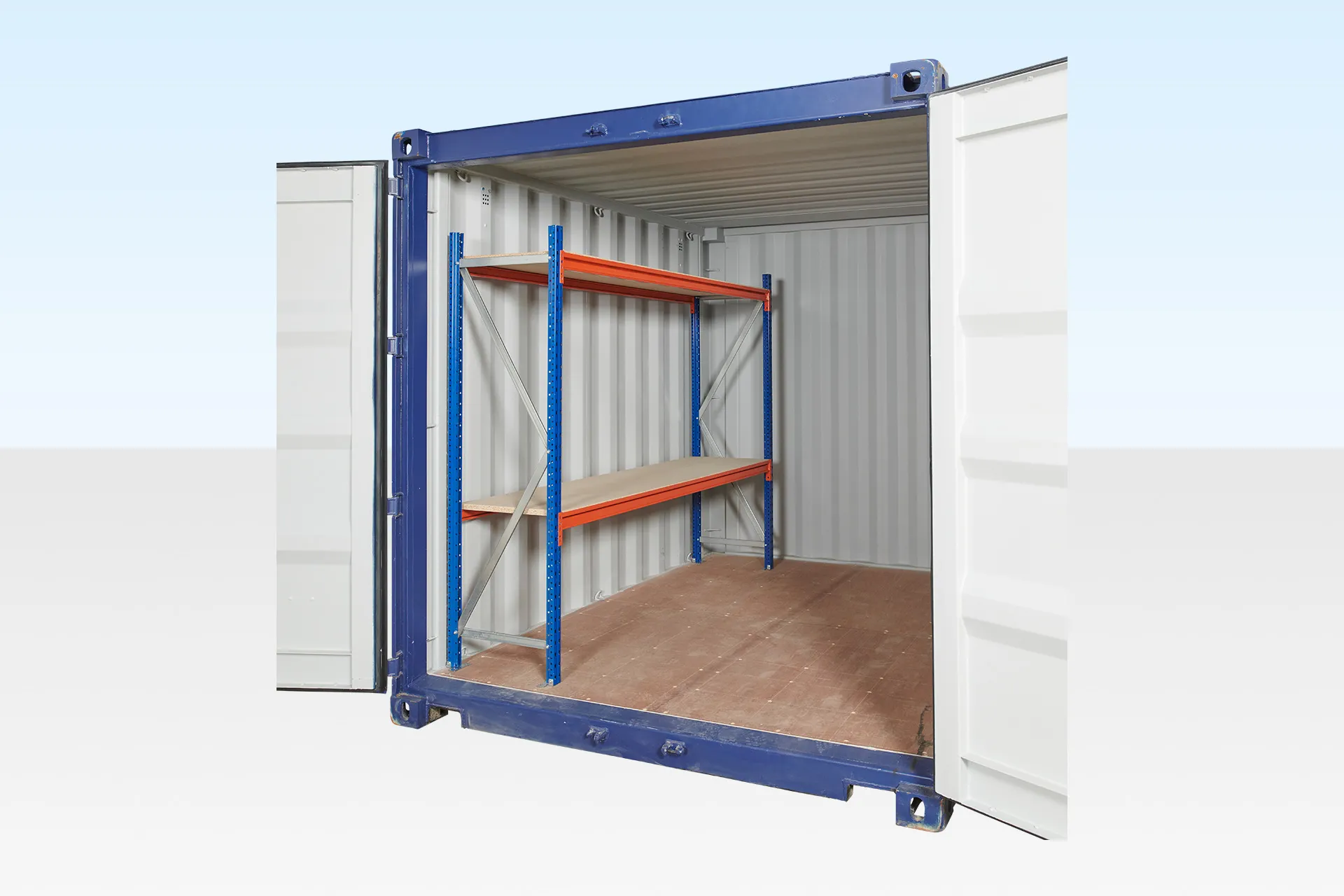 Adjustable, Heavy Duty Two Tier Container Racking (Single Bay) - Buy Now
