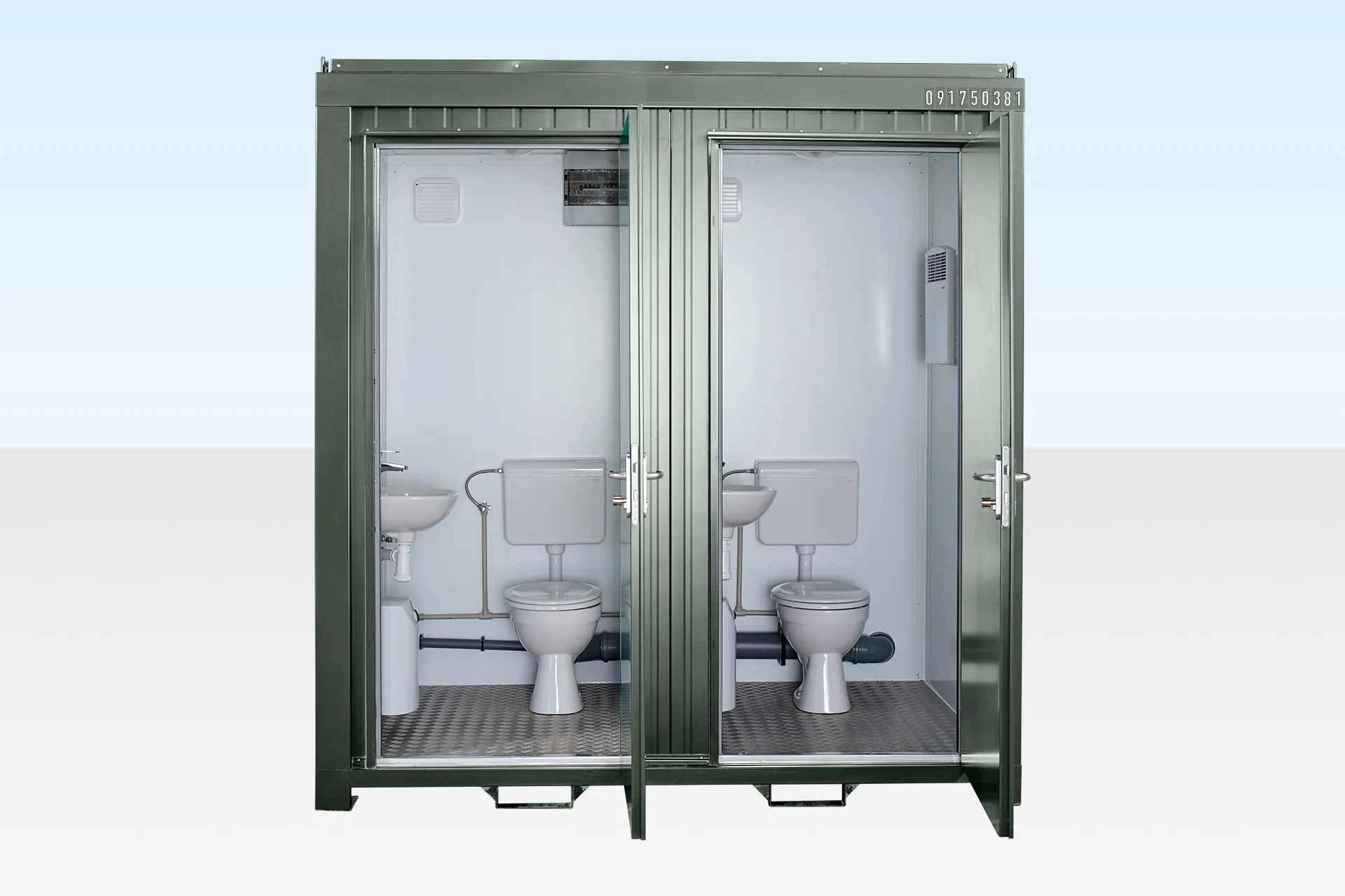 Double Mains Toilet USA | Durable Steel Site Toilet for Construction & Events