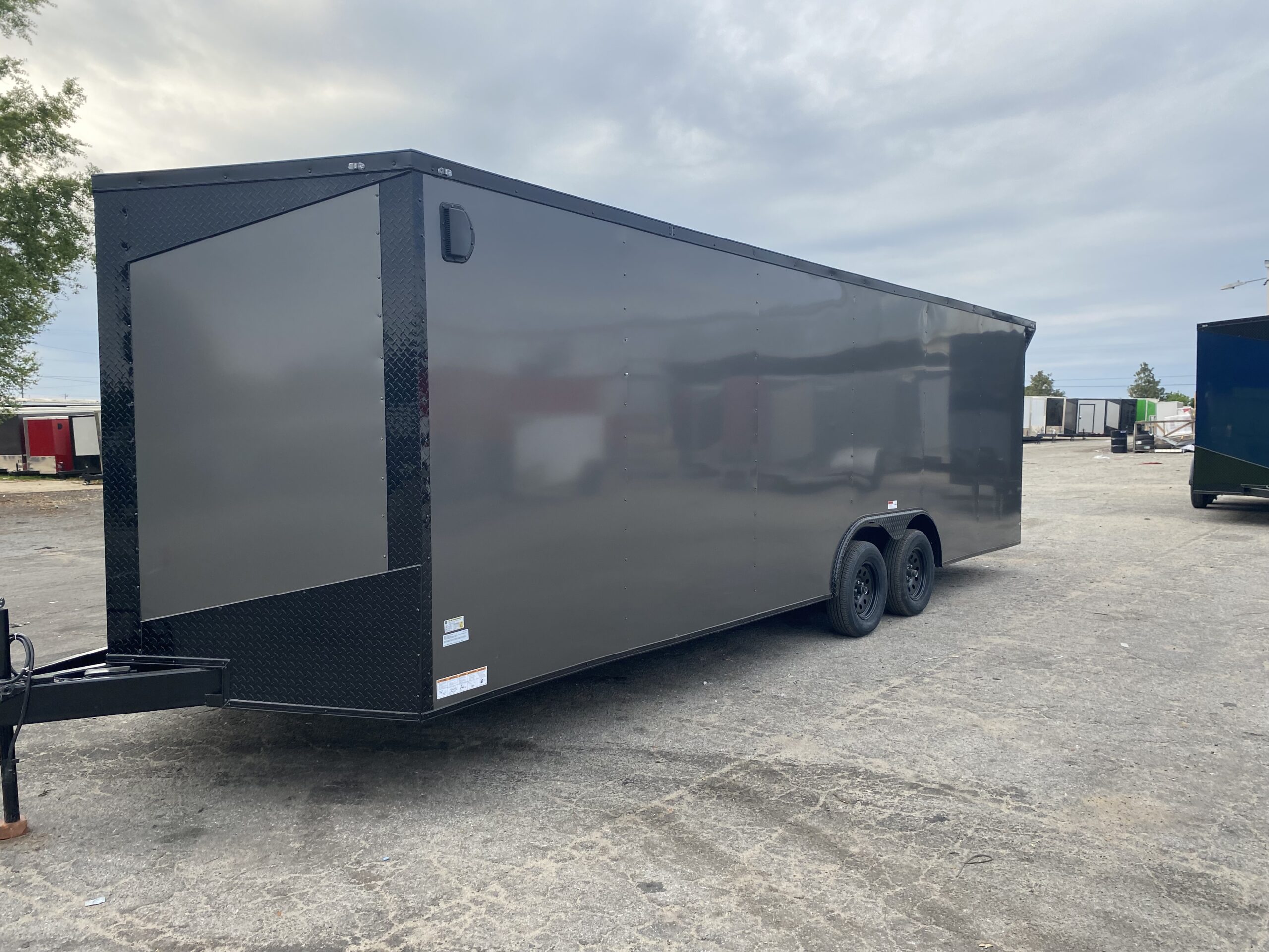 Fast Cargo 8.5×28 Enclosed Charcoal Gray Blackout Trailer - Act Now