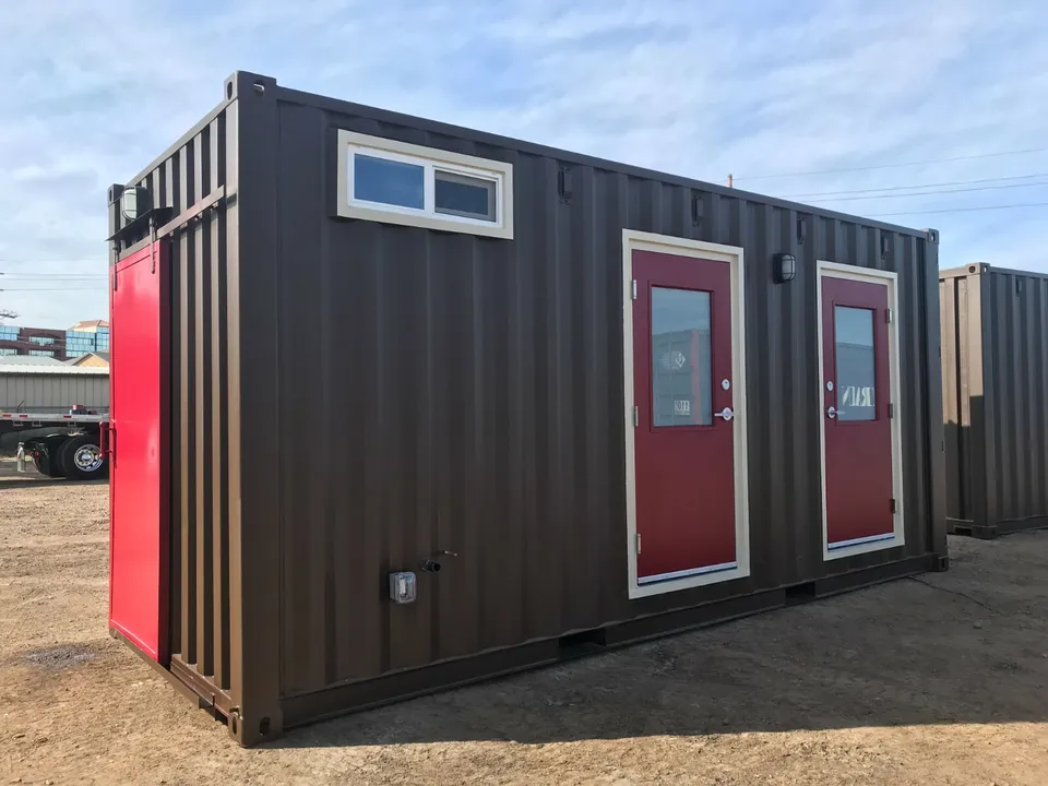 Shipping Container Restroom (Conex Portable Bathroom) - M-W Containers